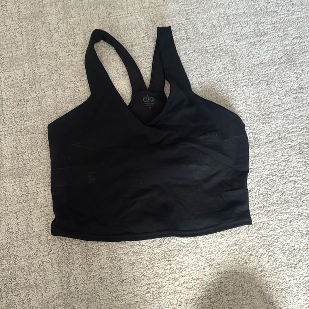 Alo airbrush real bra tank top in black size medium